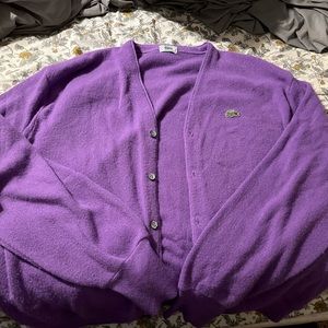 Vintage purple men’s Izod Lacoste cardigan